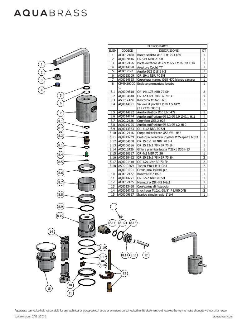 Single-hole lavatory faucet