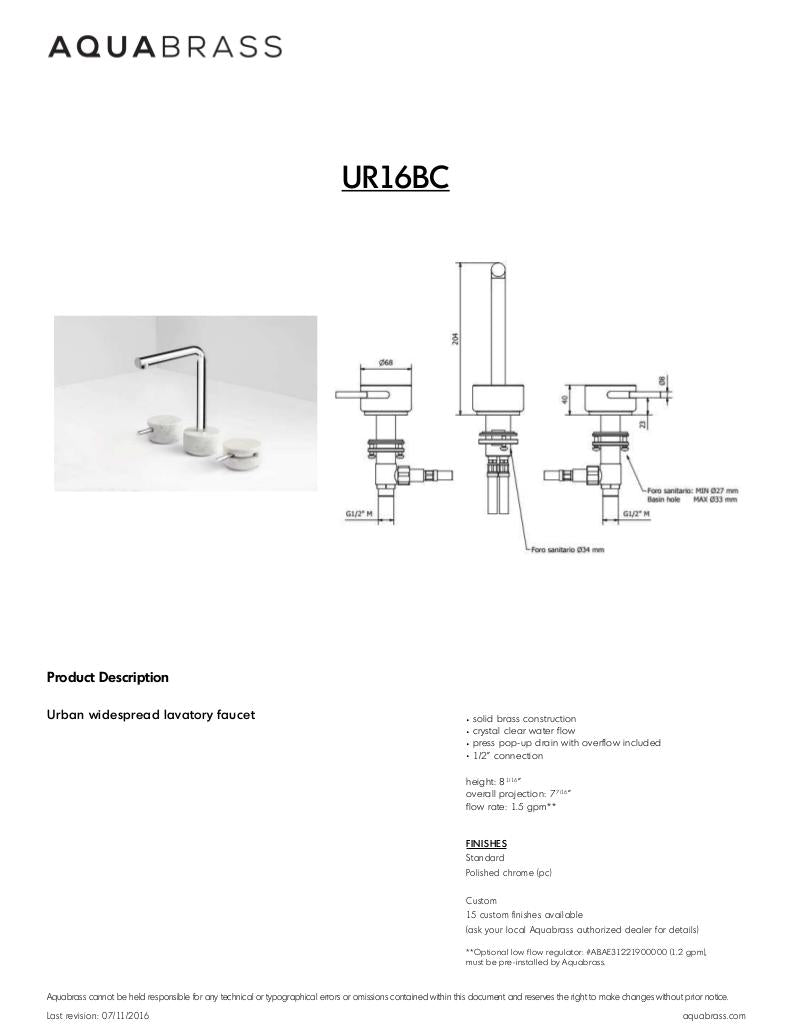 Widespread lavatory faucet