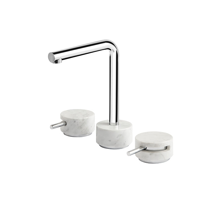 Widespread lavatory faucet