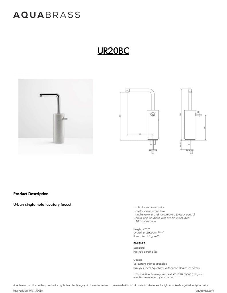 Tall single-hole lavatory faucet