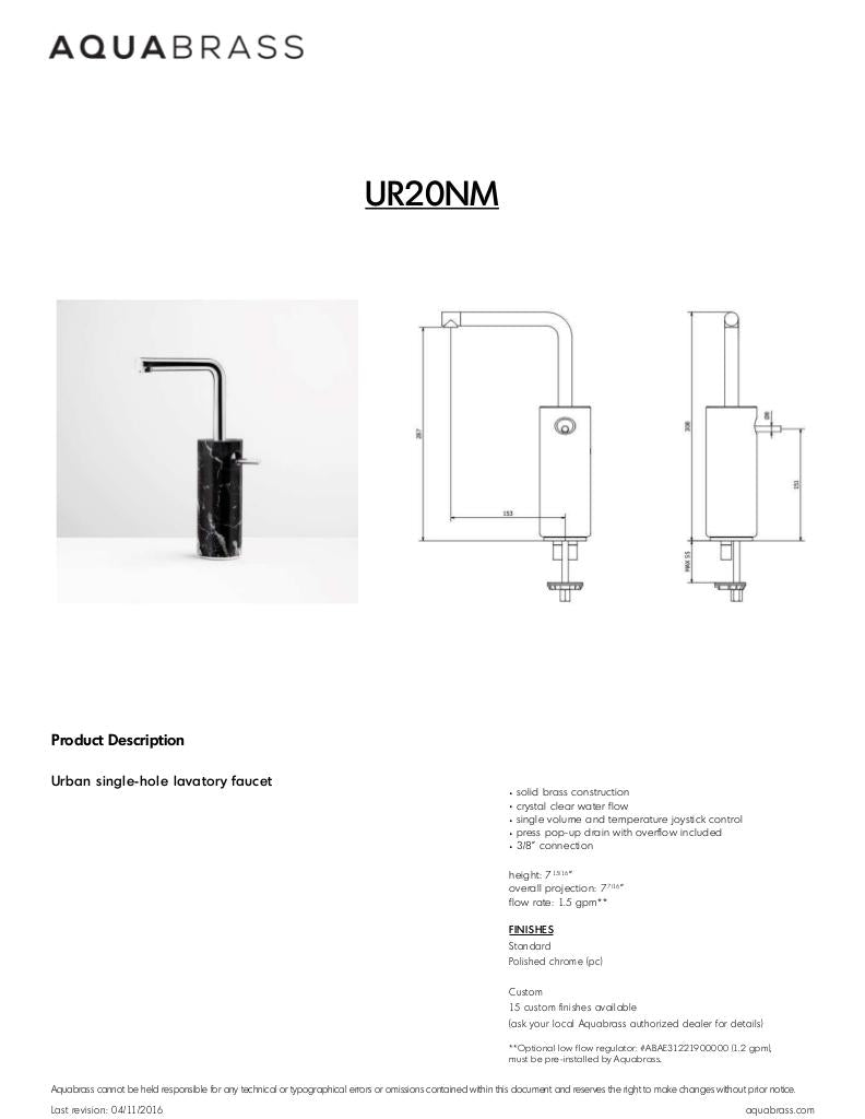 Tall single-hole lavatory faucet