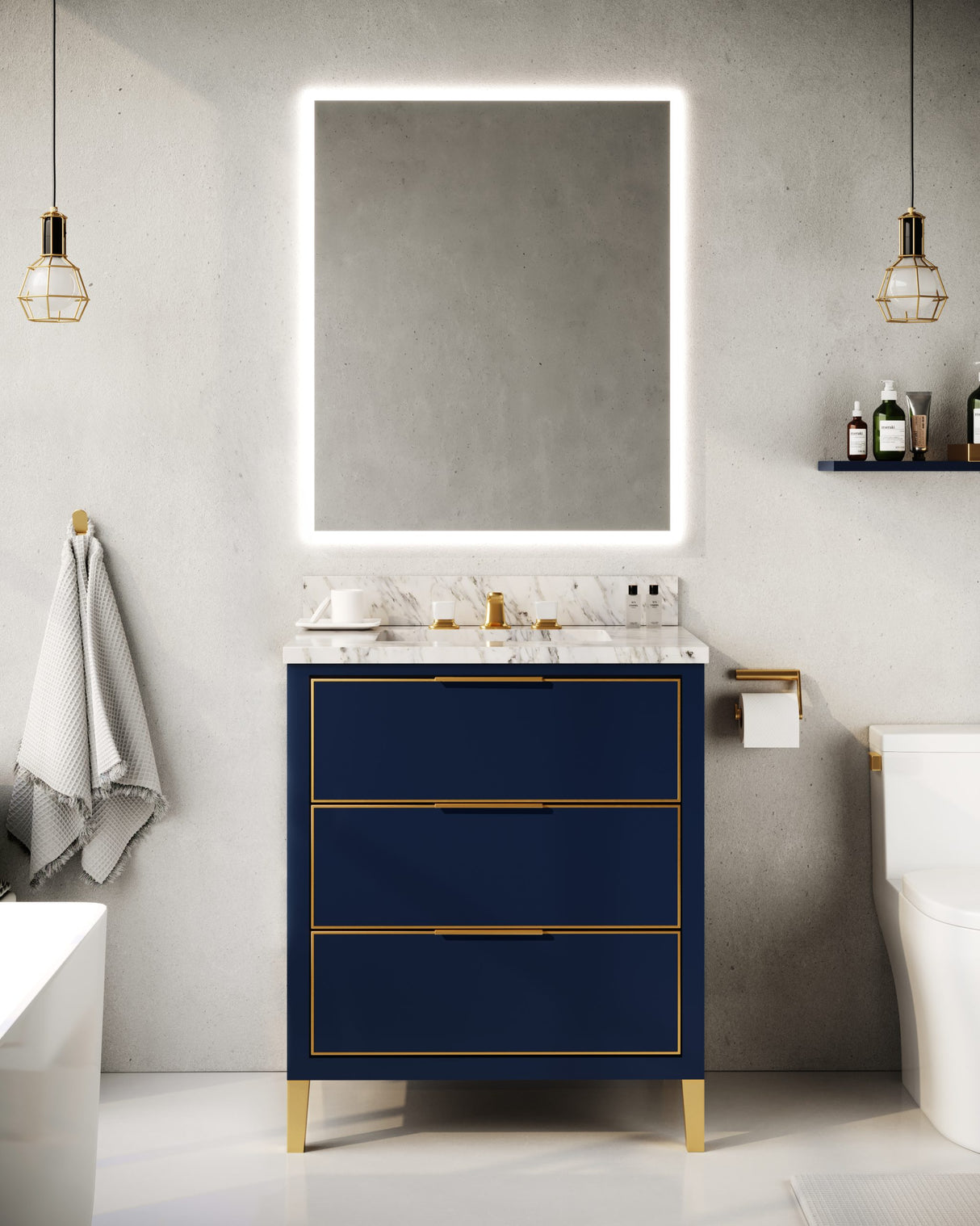 MUSE Metal Trim 30-in Single-Basin Vanity