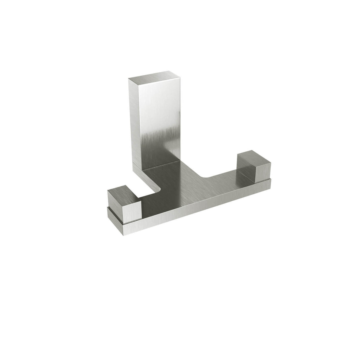 Erupt Double Towel Hook in Brushed Nickel