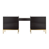 Bolton Double Vanity with Make-Up Counter