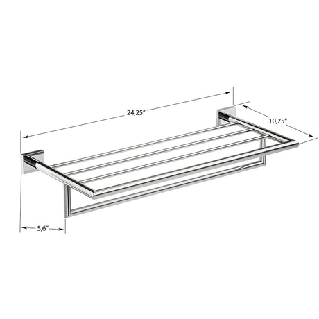Crater Towel Shelf With Bar - image 7