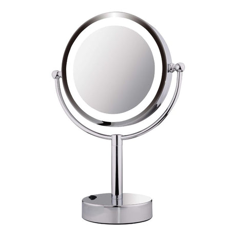 8.5″ Double Sided Lighted Free Standing Mirror Zoom 5x - image 3