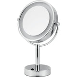 8.5″ Double Sided Lighted Free Standing Mirror Zoom 5x