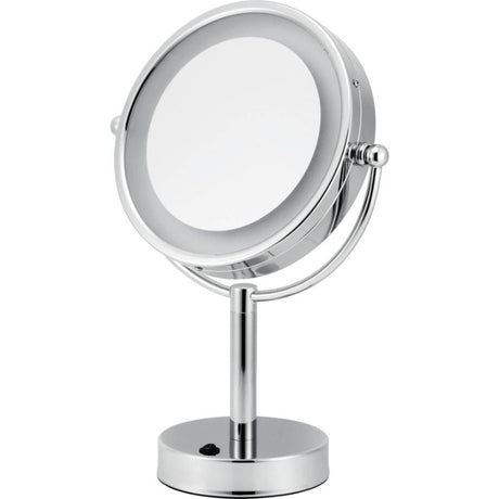 8.5″ Double Sided Lighted Free Standing Mirror Zoom 5x - image 1
