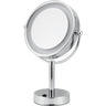 8.5″ Double Sided Lighted Free Standing Mirror Zoom 5x