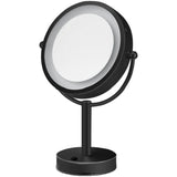 8.5″ Double Sided Lighted Free Standing Mirror Zoom 5x