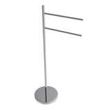 Round Freestanding Swivel Double Towel Bar