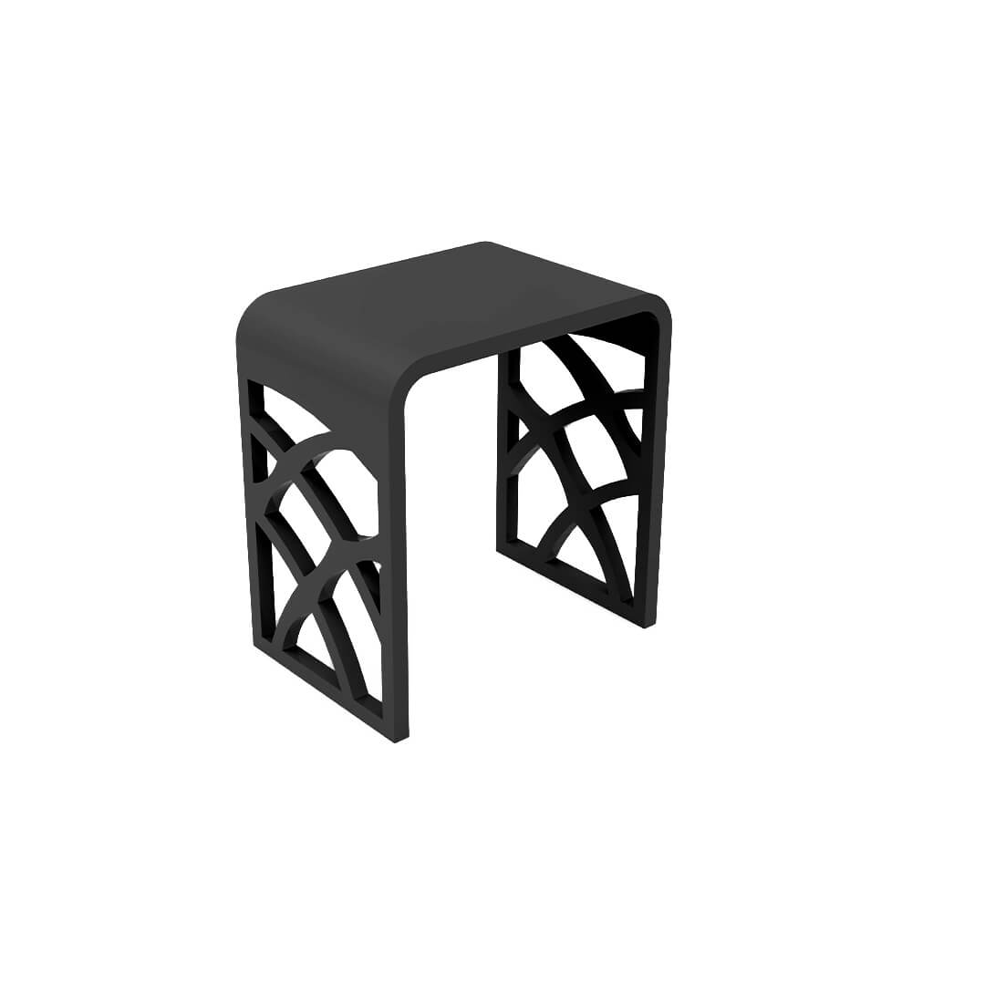 Shower Stool With Designer Cutouts
