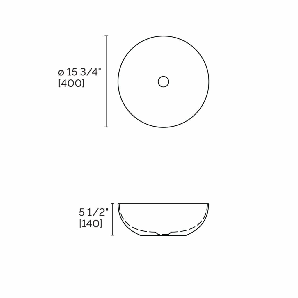 Vaso Round Countertop Basin