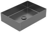 Vanity Vessel 20" Rectangular Vessel Sink, SUS304 with Fixed Drain Kit