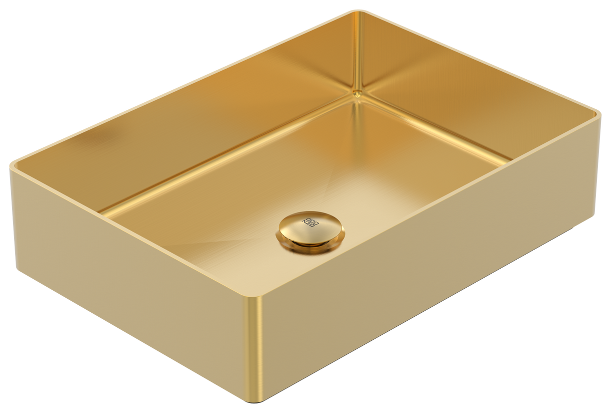 Vanity Vessel 20" Rectangular Vessel Sink, SUS304 with Fixed Drain Kit