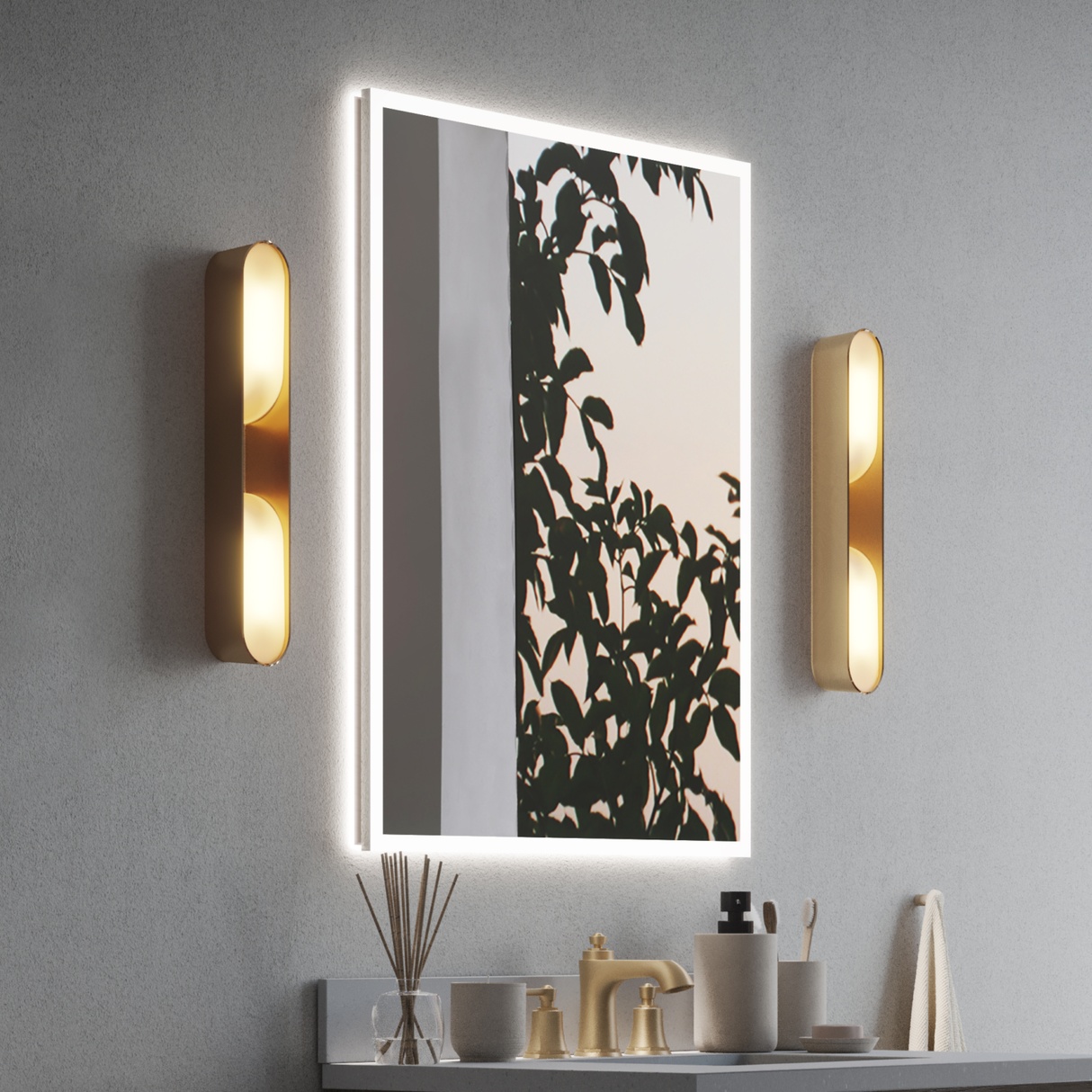 AURA 36" x 36" LED Mirror, Rectangular