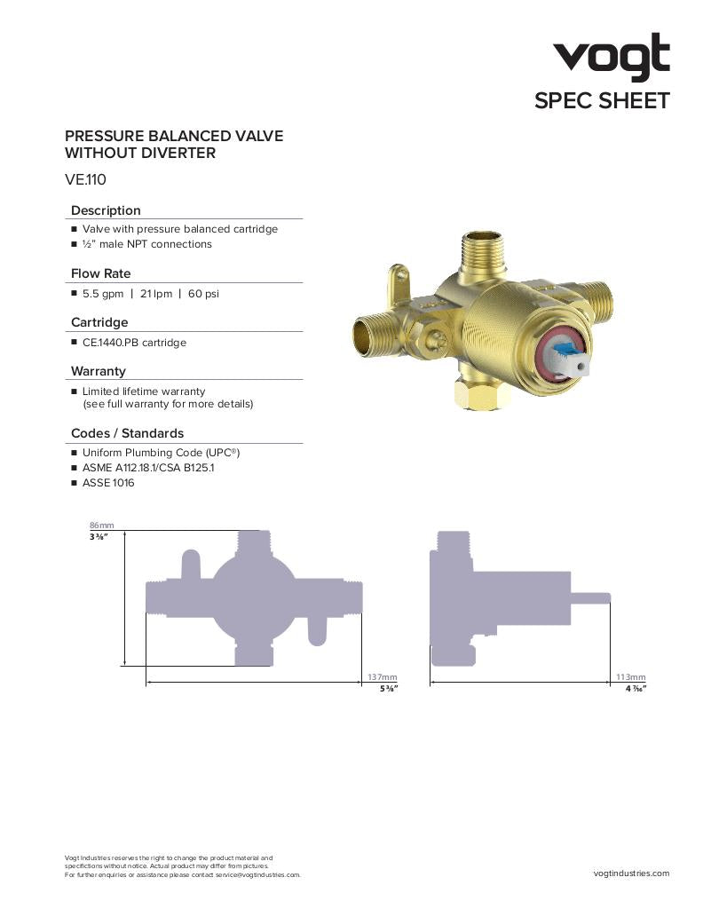 1-WAY PB VALVE