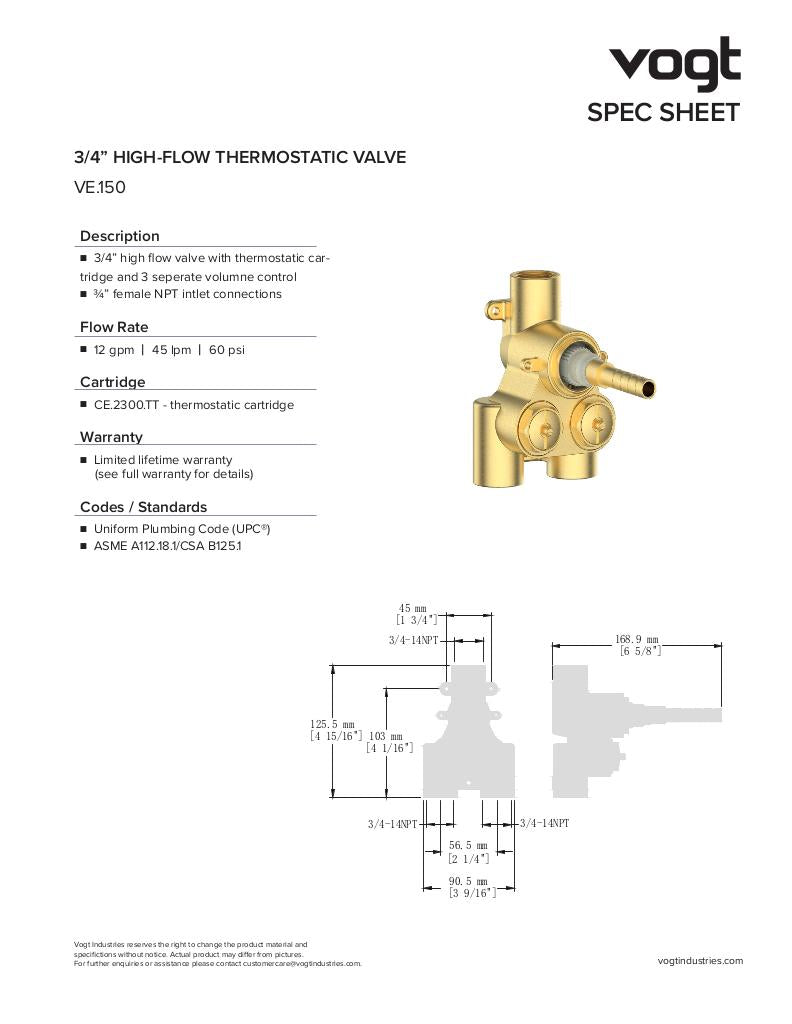 3/4" HIGH-FLOW TH VALVE