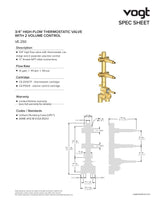 3/4" HIGH-FLOW TH VALVE WITH 2 INTEGRATED VOLUME CONTROLS
