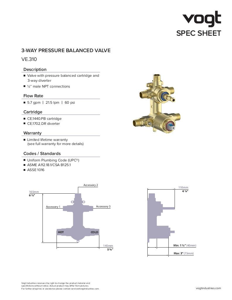 3-WAY PB VALVE
