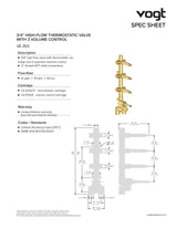 3/4" HIGH-FLOW TH VALVE WITH 3 INTEGRATED VOLUME CONTROLS