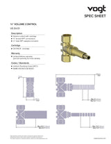 3/4" VOLUME CONTROL VALVE