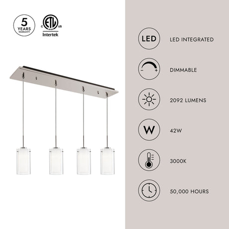 Kuzco Verona 4-in 4 Head Multi Pendant