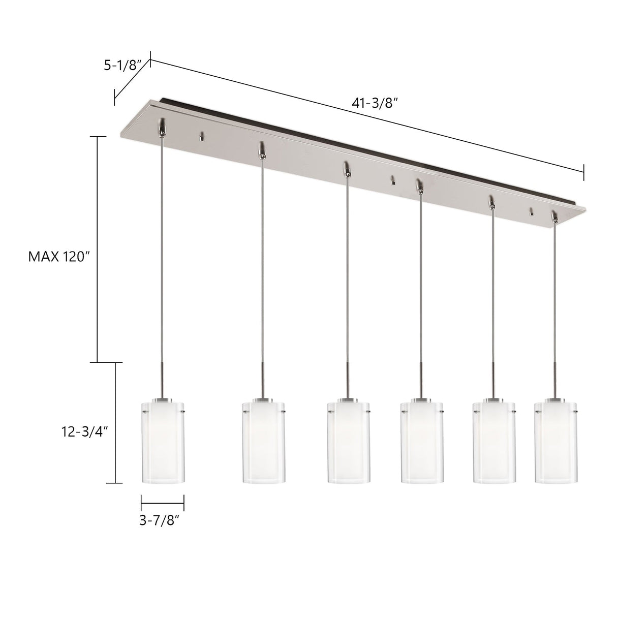Kuzco Verona 4-in 6 Head Multi Pendant
