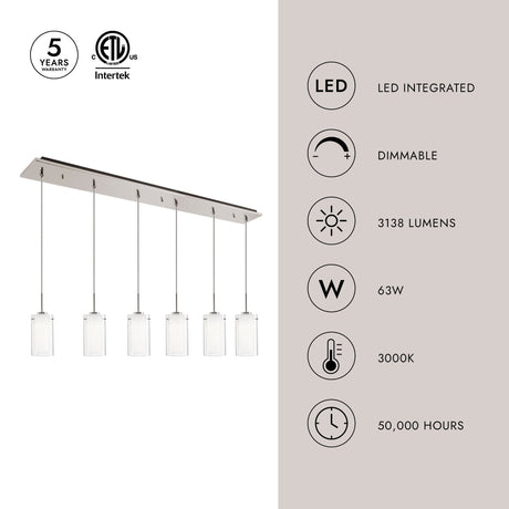 Kuzco Verona 4-in 6 Head Multi Pendant