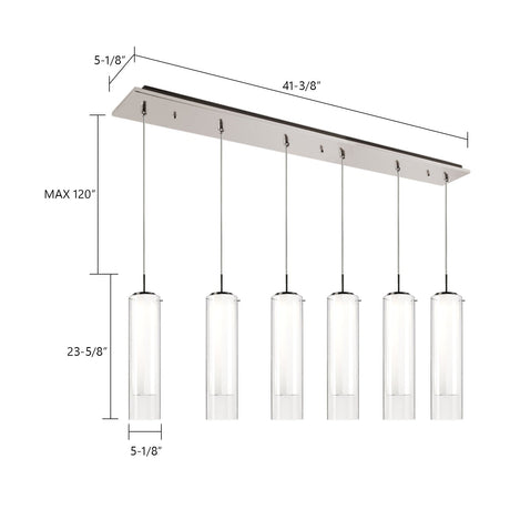 Kuzco Verona 5-in 6 Head Multi Pendant