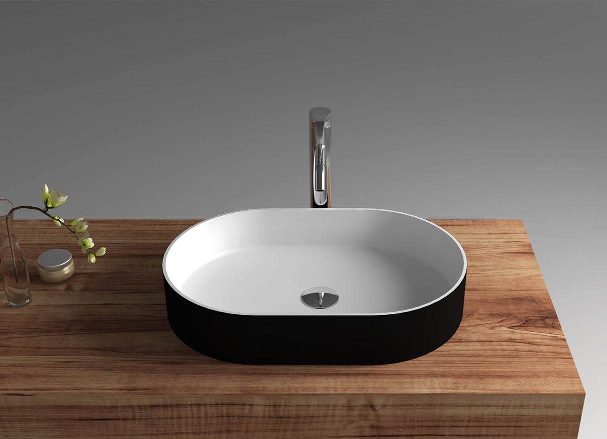 Brook 23" Freestanding Solid Stone Washbasin