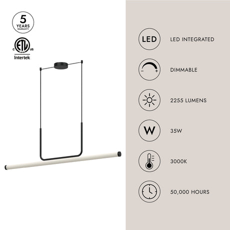 Kuzco Vesper 48-in Linear Pendant