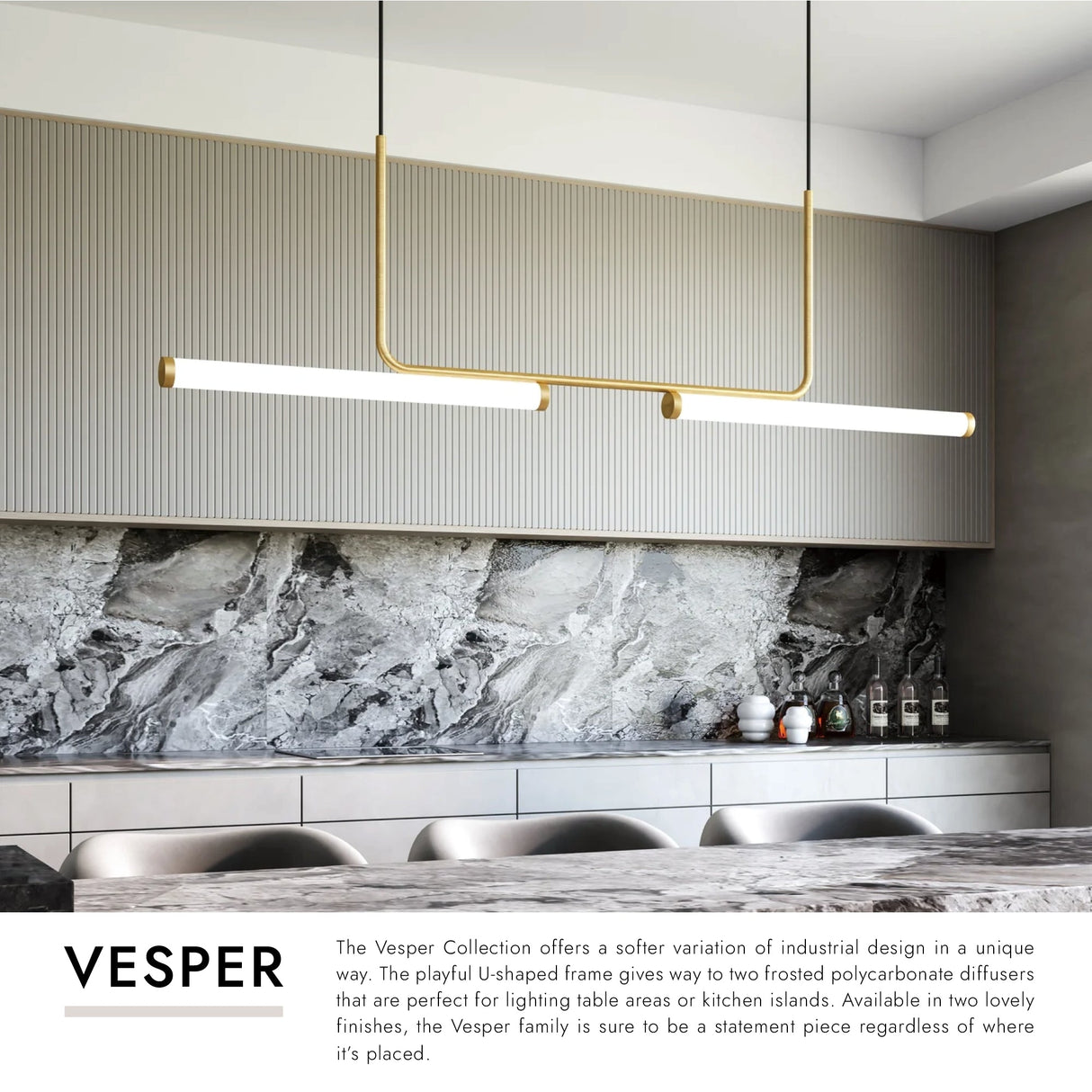 Kuzco Vesper 73-in Linear Pendant