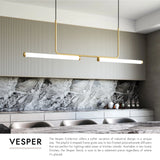 Kuzco Vesper 73-in Linear Pendant
