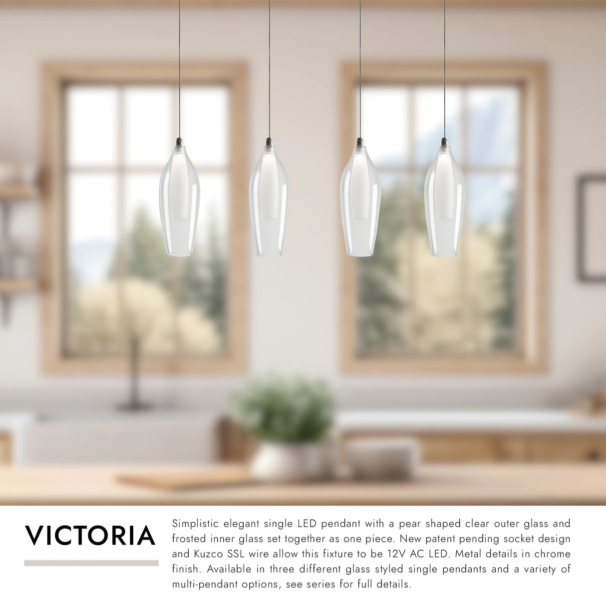 Kuzco Victoria 4-in 4 Head Multi Pendant
