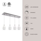 Kuzco Victoria 5-in 4 Head Multi Pendant