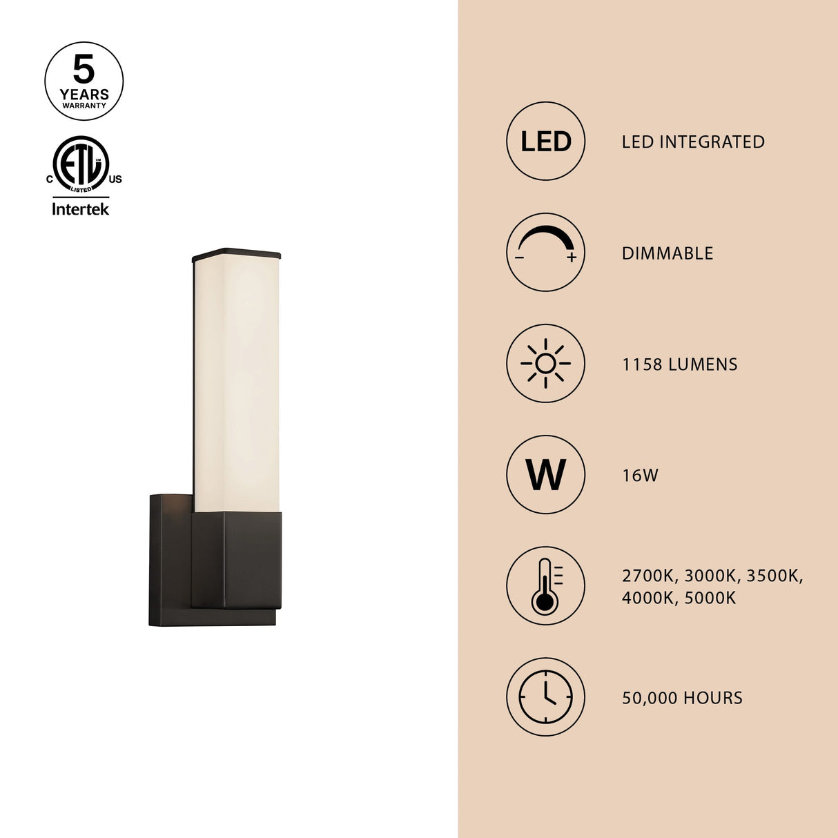 Kuzco Vibe Vivi 14-in Wall/Vanity Light