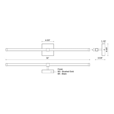 Kuzco Blade 32-in Vanity Light