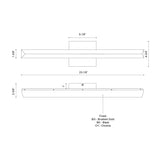 Kuzco Saphir 23-in Vanity Light