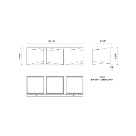 Kuzco Cubix 18-in Vanity Light