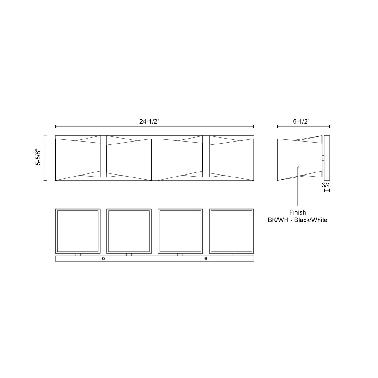 Kuzco Cubix 24-in Vanity Light