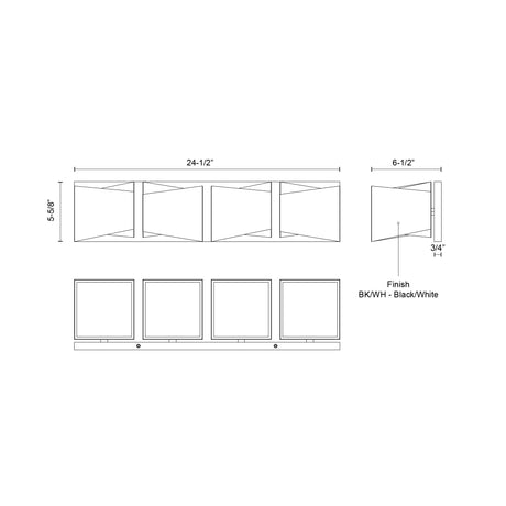 Kuzco Cubix 24-in Vanity Light