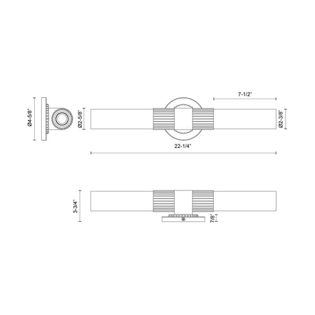 Alora Mood Rue 22-in Vanity Light