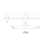 Kuzco Tachi 25-in Vanity Light