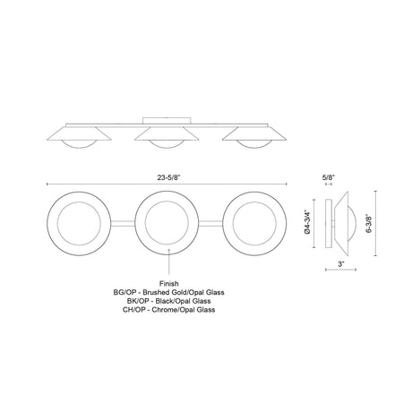 Kuzco Cleo 23-in Vanity Light