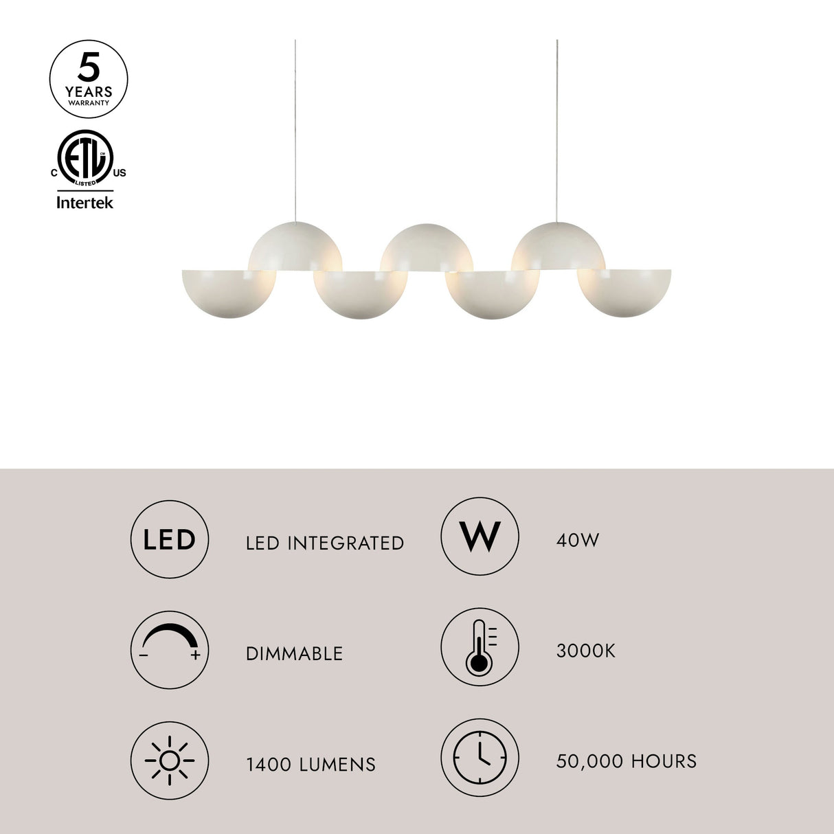 Kuzco Void 41-in Linear Pendant