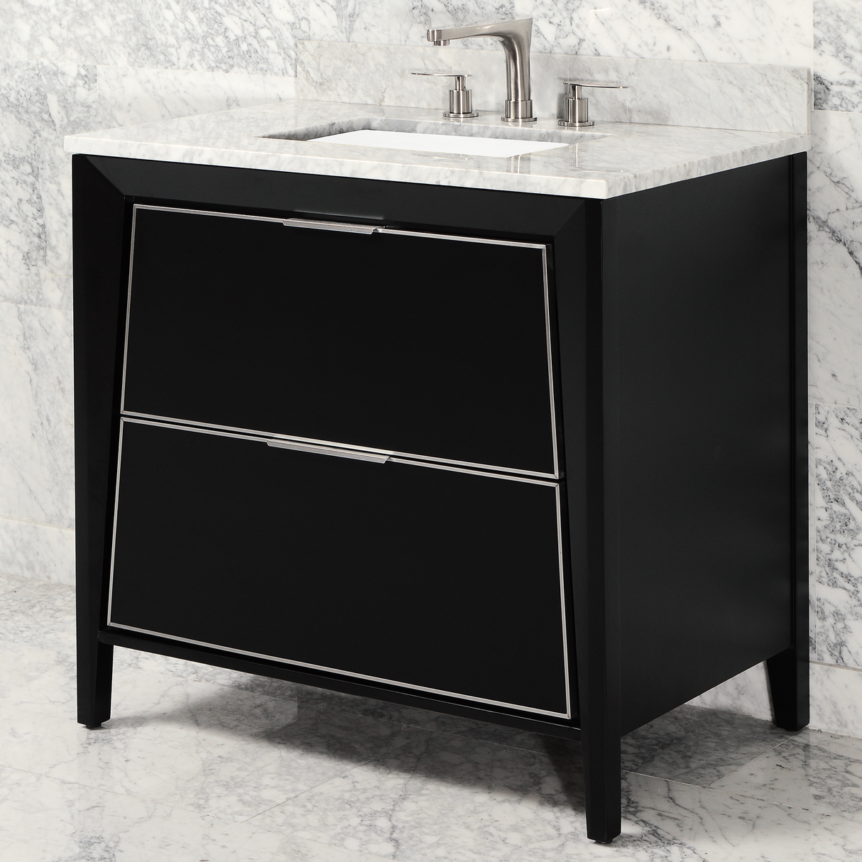 CANTO Metal Trim 36-in Single-Basin Vanity