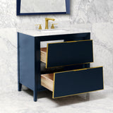 CANTO Metal Trim 36-in Single-Basin Vanity