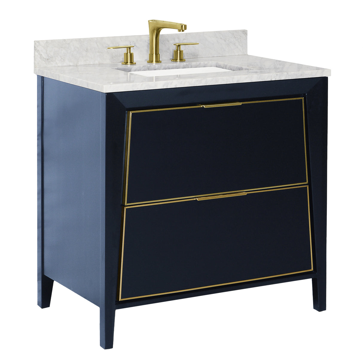 CANTO Metal Trim 36-in Single-Basin Vanity