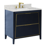 CANTO Metal Trim 36-in Single-Basin Vanity